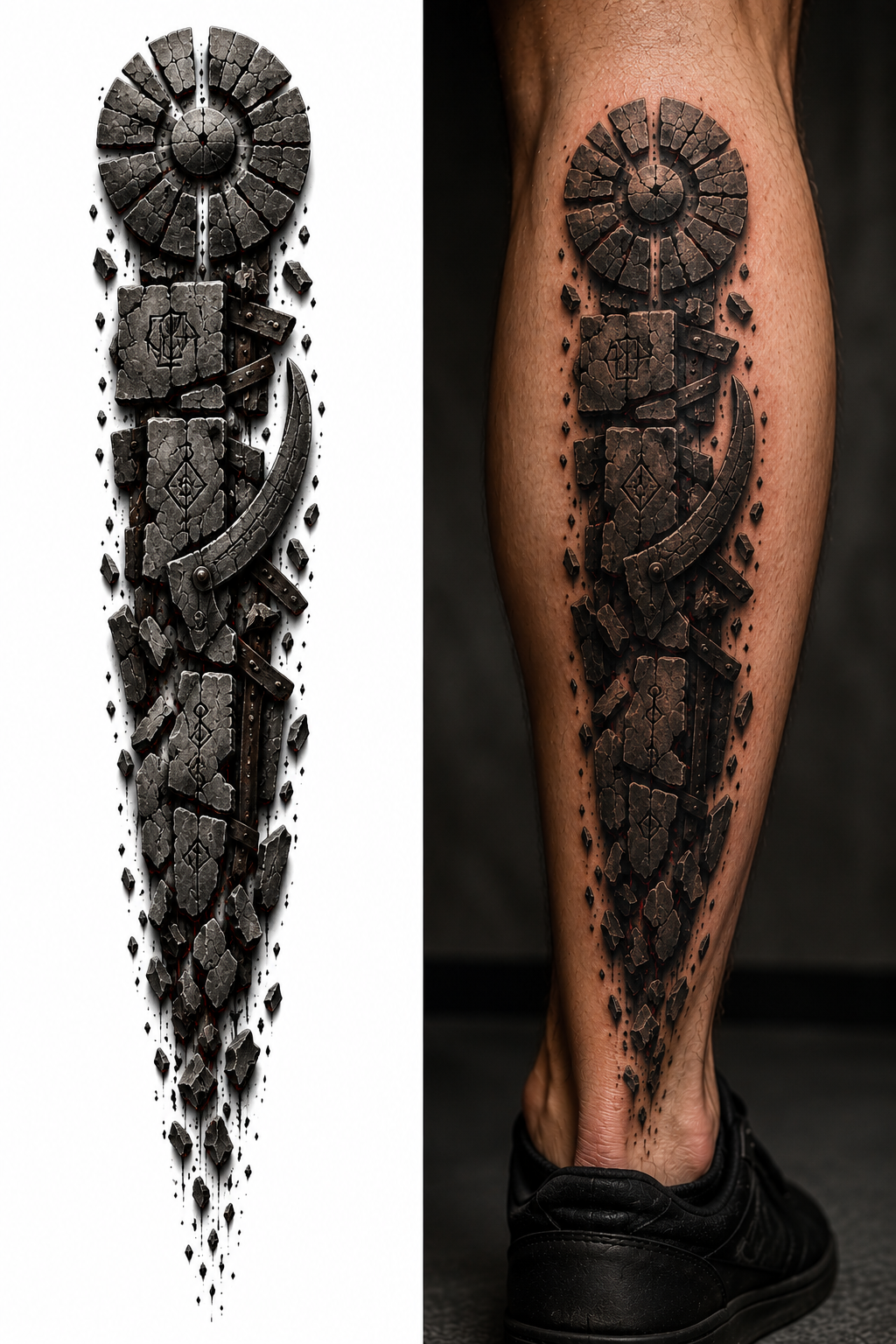 STONE WAR CODE from the Dacian Symbolism — EUR 15 tattoo collection